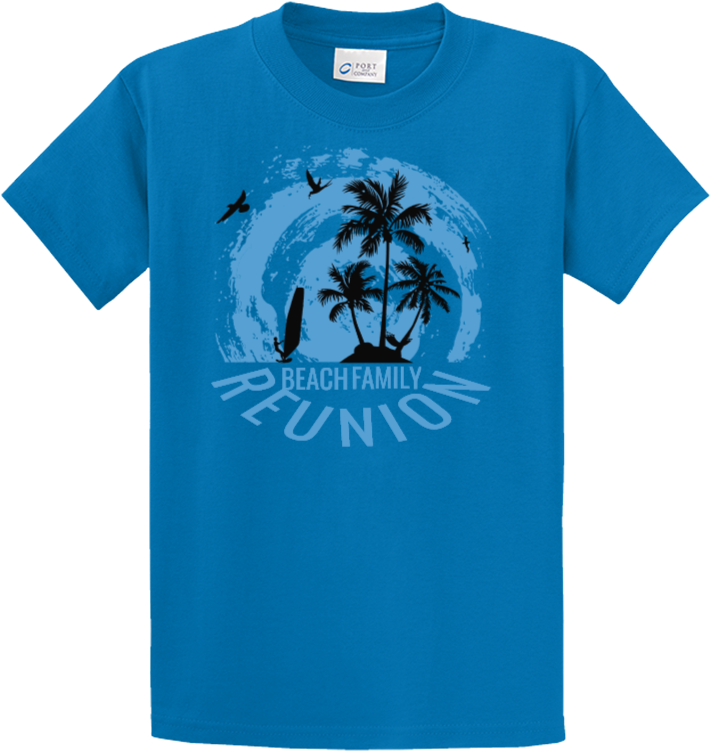 Turquoise Clipart T Shirt - Beach Family Vacation T Shirt (750x750)