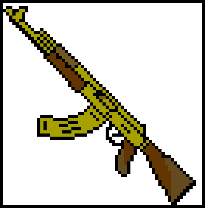 660 X 670 4 - Пиксель Арт Ак 47 (660x670)