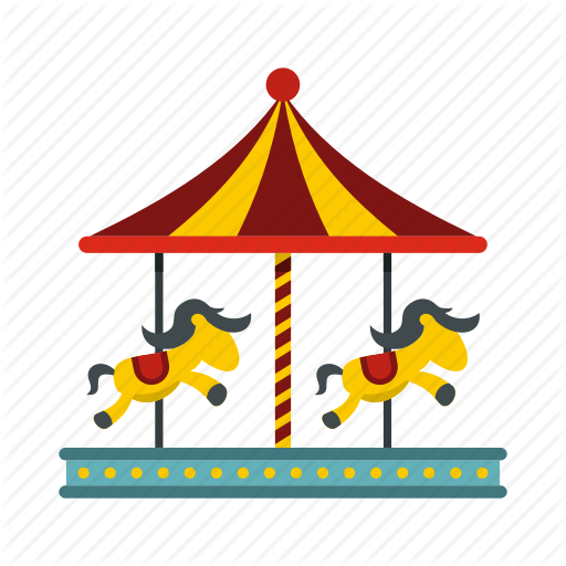 Carnival Circus Horse Round - Iconos De Juego Para Niños (512x512)