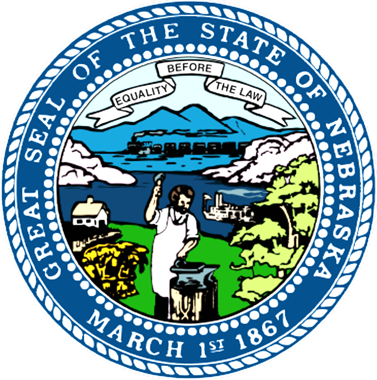 Seal Of Nebraska - Nebraska Flag Upside Down (734x740)