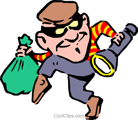 Dieb Vektor Clipart Bild Cart0651 Coolclipscom - Kingdom Of Fools (480x420)