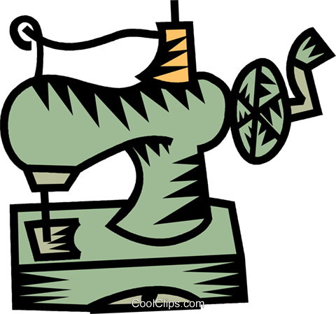Sewing Machine Royalty Free Vector Clip Art Illustration - Sewing Machine Royalty Free Vector Clip Art Illustration (480x449)