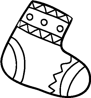 Christmas Stocking Coloring Page - Desenhar Uma Bolinha De Natal (600x470)