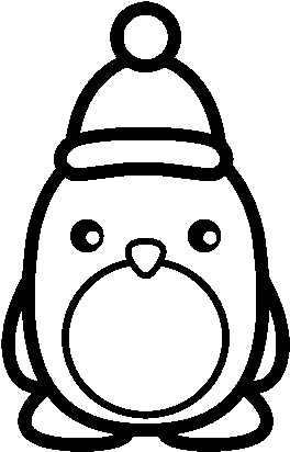 Penguin Printable Coloring Pages Christmas Penguin - Baby Penguins Coloring Pages (600x470)