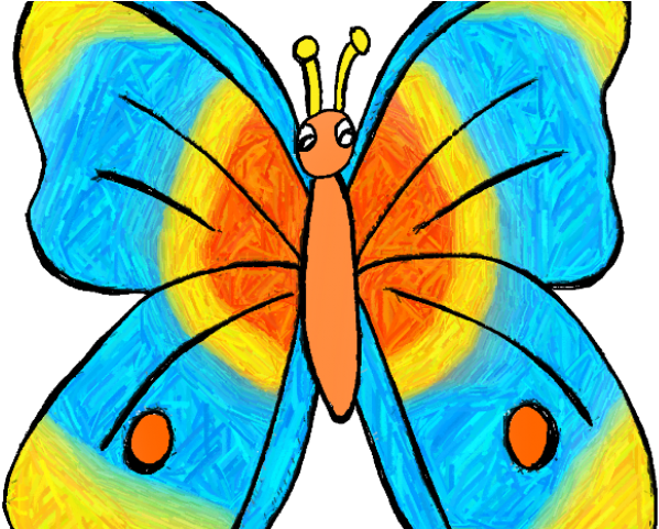 Animal Clipart Butterfly - Rainforest Butterfly Crafts (640x480)
