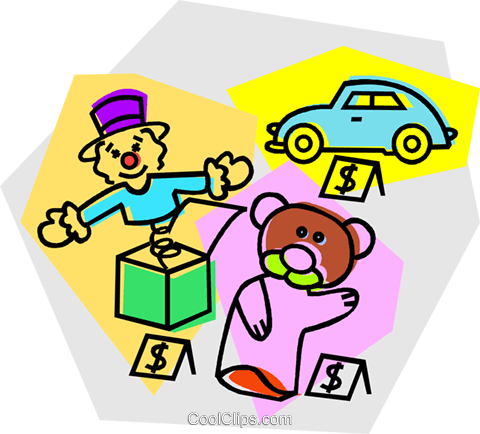 Toys For Sale Royalty Free Vector Clip Art Illustration - Toys For Sale Royalty Free Vector Clip Art Illustration (480x434)