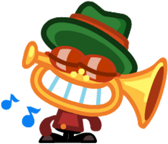 Toots The Boogie Woogie Bugle Making Music - Cartoon (400x400)