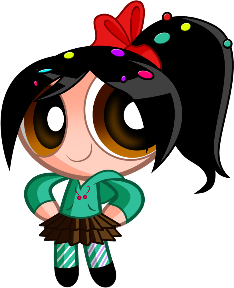 Puffed Vanellope By *jerimin19 On Deviantart - Vanellope Powerpuff Girls (900x1066)