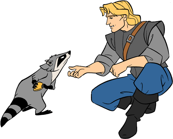 Fryhyud - Pocahontas John Smith And Meeko (700x572)