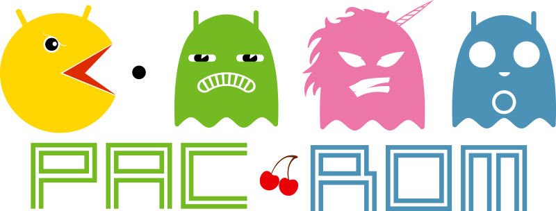Logos Custom Roms Clipart Pac-man Rom Image - Pacman Rom (800x304)