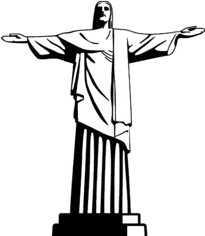 Christ The Redeemer Clipart Cristo Redentor - Desenhar Facil O Cristo Redentor (403x464)