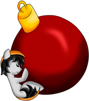 Midnightmeowth, Christmas, Earth Pony, Micro, Oc, Oc - Cartoon (500x500)