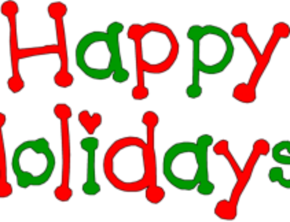 Holiday Christmas Clip Art - Happy Holidays Clip Art (1000x766)