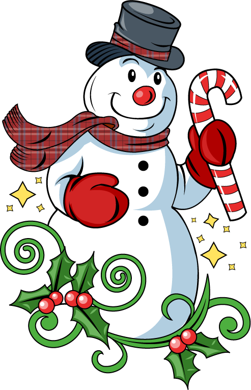 Holiday Snowman Clip Art Free Christmas Snowman Clipart - Clip Art Christmas Images Free (493x765)