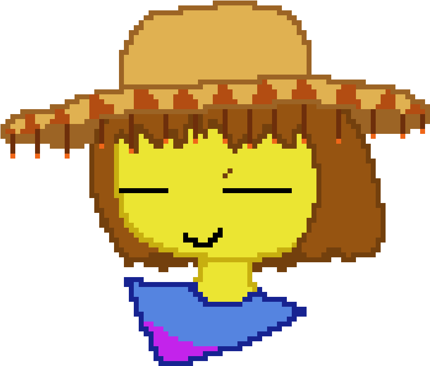Frisk In A Art Maker - Sombrero Hat Pixel Art (1060x740)