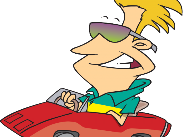 Driving Clipart Front - Driving Cartoon Transparent (640x480)