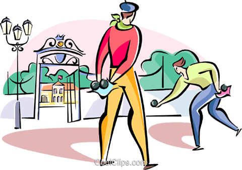 Giocando A Bocce Francesi Immagini Grafiche Vettoriali - Boules (480x336)