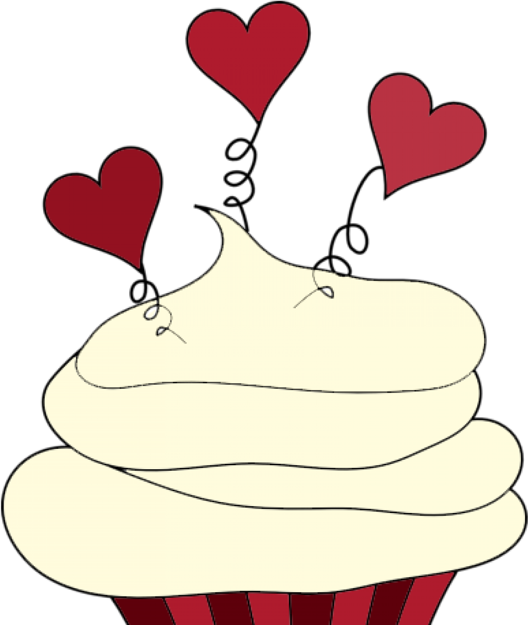 Islutcake - Red Velvet Cupcake Cartoon (1120x1301)