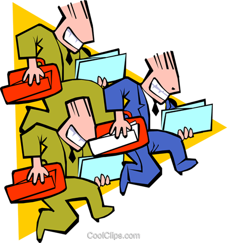 Business On The Move Royalty Free Vector Clip Art Illustration - Business On The Move Royalty Free Vector Clip Art Illustration (449x480)