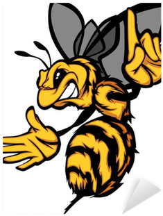 Sticker Hornet Abeille Guêpe Cartoon Vector Image • - Bee Vector (400x400)