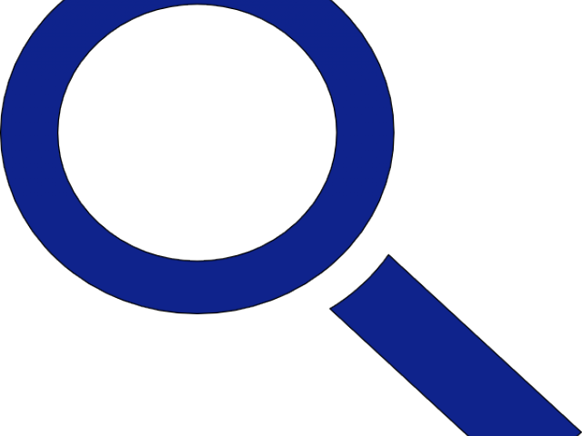 Blue Clipart Magnifying Glass - Lens Symbol (640x480)