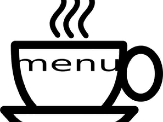 Line Art Clipart Menu - Coffee Cup Clip Art (640x480)