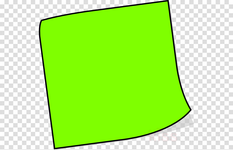 Sticky Note Clip Art Clipart Post-it Note Paper Clip - Green Post It Note (900x580)