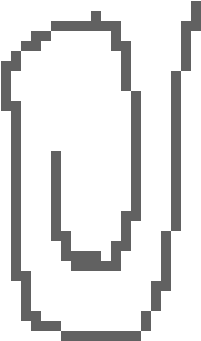 Paper Clip - My Neighbour Totoro Pixel Art (450x490)