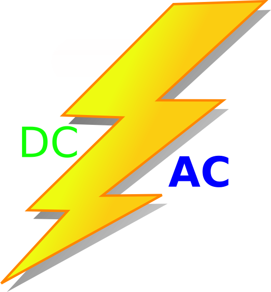 Converter 1 Clip Art At Clker - Lightning Bolt Clipart (552x594)