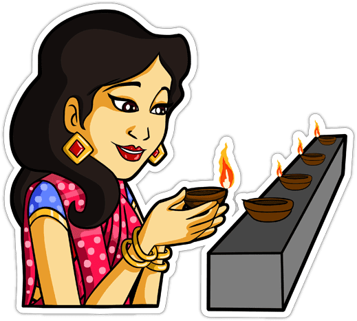 Every Mood Of The Festival, From A Vanila Happy Diwali - Happy Diwali Hike Sticker (519x467)