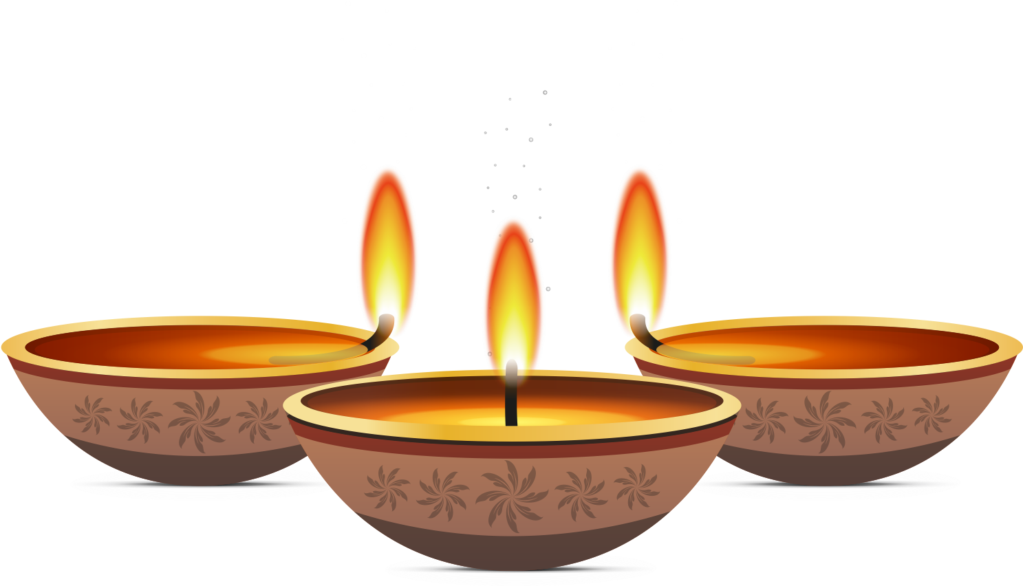 Diwali Candles Background - Flame (1488x863)
