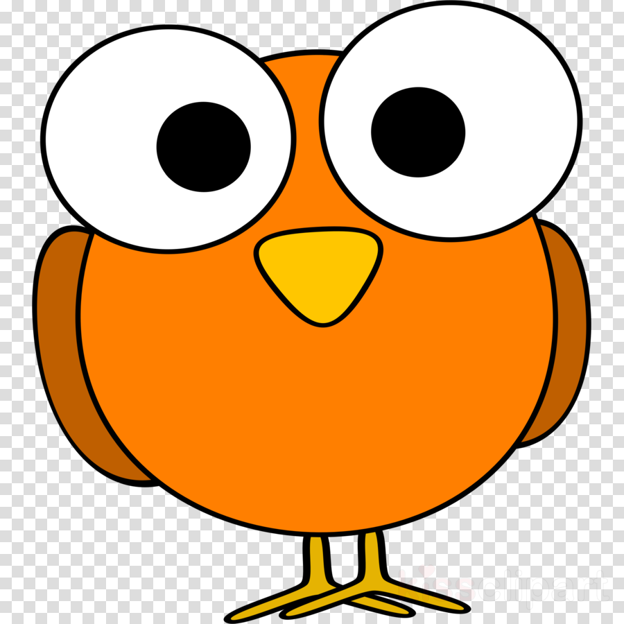 Orange Bird Clip Art (900x900)