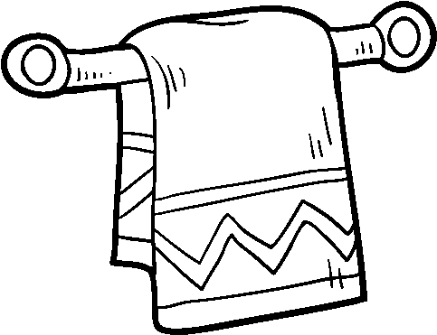 Dibujo De Toalla De Mano Para Colorear - Dibujo De Toalla De Mano Para Colorear (600x470)