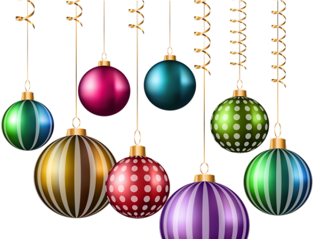 Christmas Ball Clipart Retro - Transparent Christmas Balls Png (640x480)