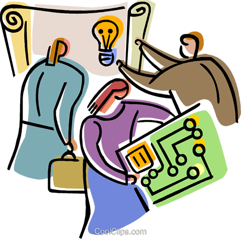 Man And Woman Coming Up With An Idea Royalty Free Vector - Man And Woman Coming Up With An Idea Royalty Free Vector (480x476)