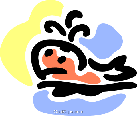 Whale Coming Up For Air Royalty Free Vector Clip Art - Whale Coming Up For Air Royalty Free Vector Clip Art (480x405)