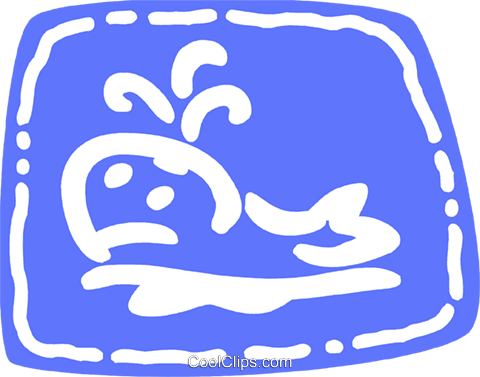 Whale Coming Up For Air Royalty Free Vector Clip Art - Whale Coming Up For Air Royalty Free Vector Clip Art (480x377)