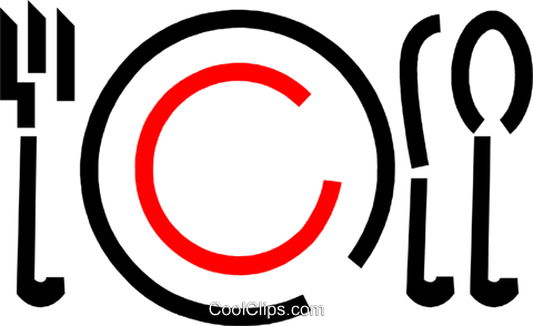 Eating Utensils Royalty Free Vector Clip Art Illustration - Circle (480x294)