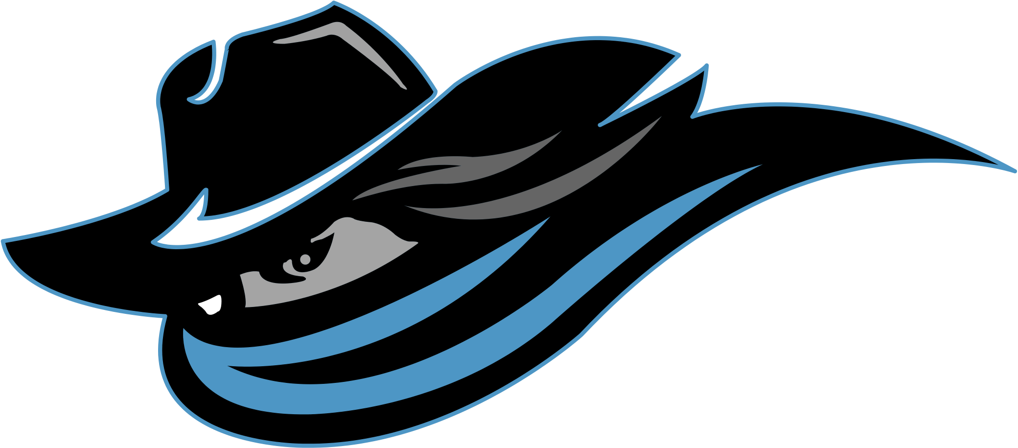 Lady Bandit Logo Blue Highlights Graphic Only Png Blue - Lady Bandit Logo Blue Highlights Graphic Only Png Blue (2080x915)
