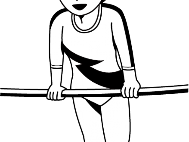 Gymnast Clipart Gymnastics Flips - Cartoon Gymnast On Bars (640x480)