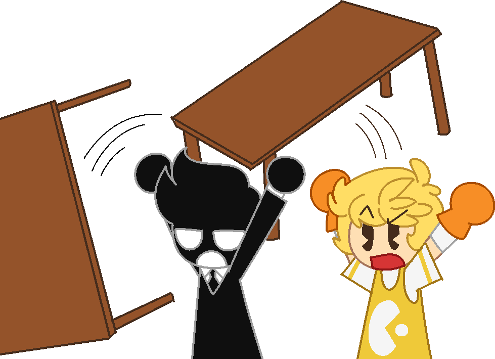 [fanart] Table Flip By Un D E A D - Cartoon (979x710)