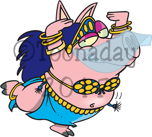 Pigbellydancer-600x450 - Pig Belly Dancer (600x450)