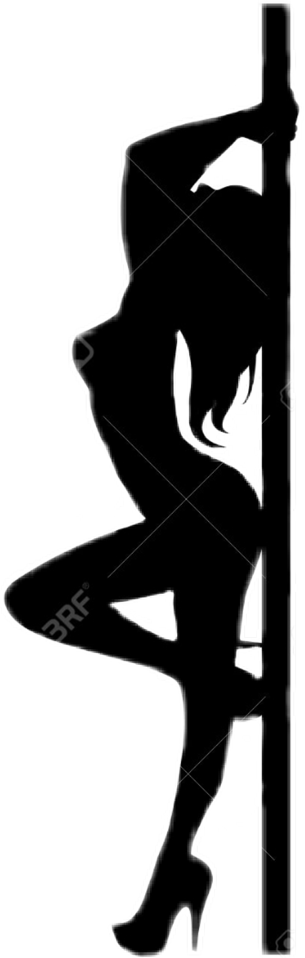#silhouette #stripper #sexy #exotic #dancer #poledancer - Strip Club Vector (1024x3219)