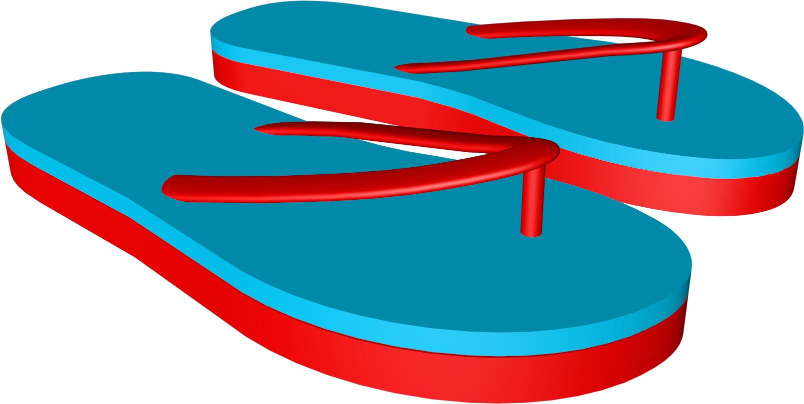C4d Simple Blue Red Flip Flop Poster Image - Flip-flops (2000x2000)