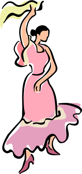 More In Same Style Group - Spanish Dancer Clipart Black And White (333x700)