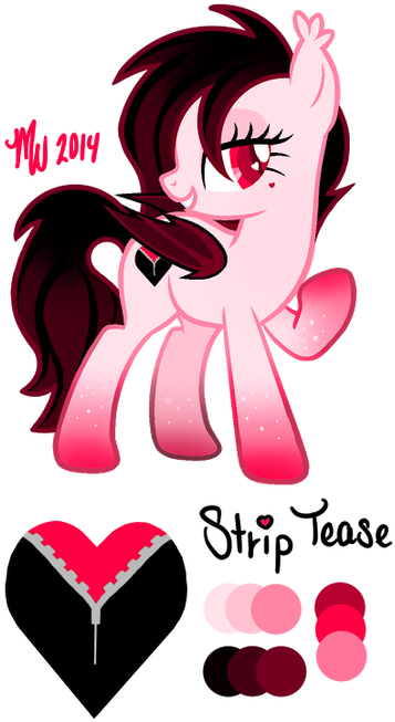 Strip Tease By Mychelle - Mlp Bad Pony Oc (400x711)