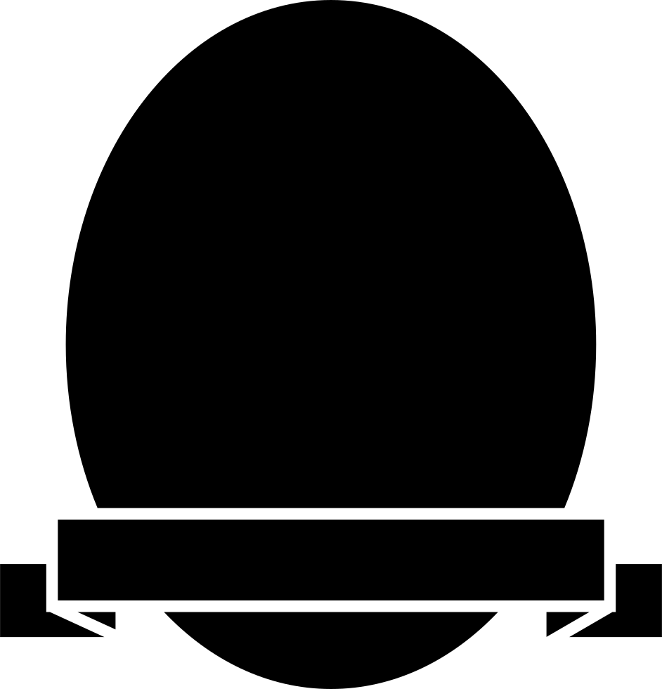 Shield Of Oval Shape With A Banner Svg Png Icon Free - Banner Png Free Download (942x980)