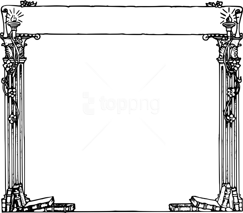 Free Png Text Box Frame Png Pic Png - Roman Frames (850x744)