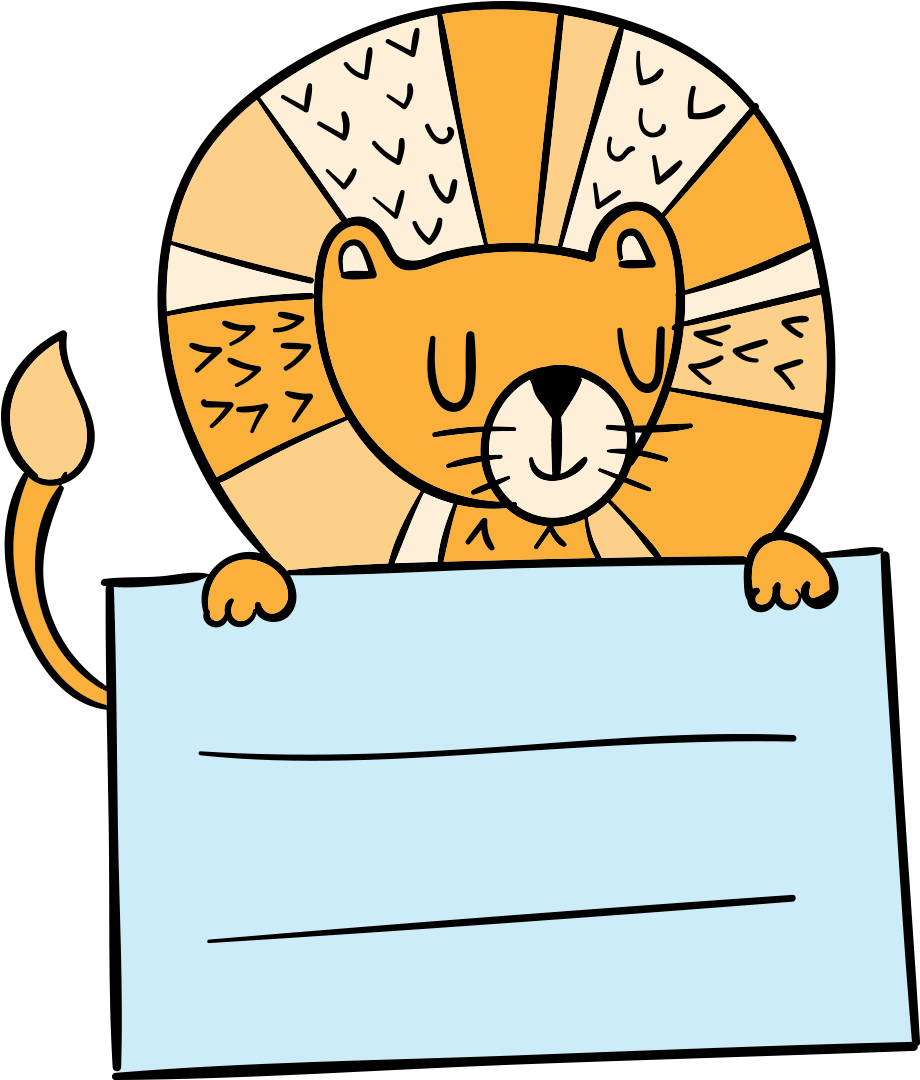 Lion Animal Clip Art Animals Text Box - กล่อง ข้อความ สิงโต (1600x1600)
