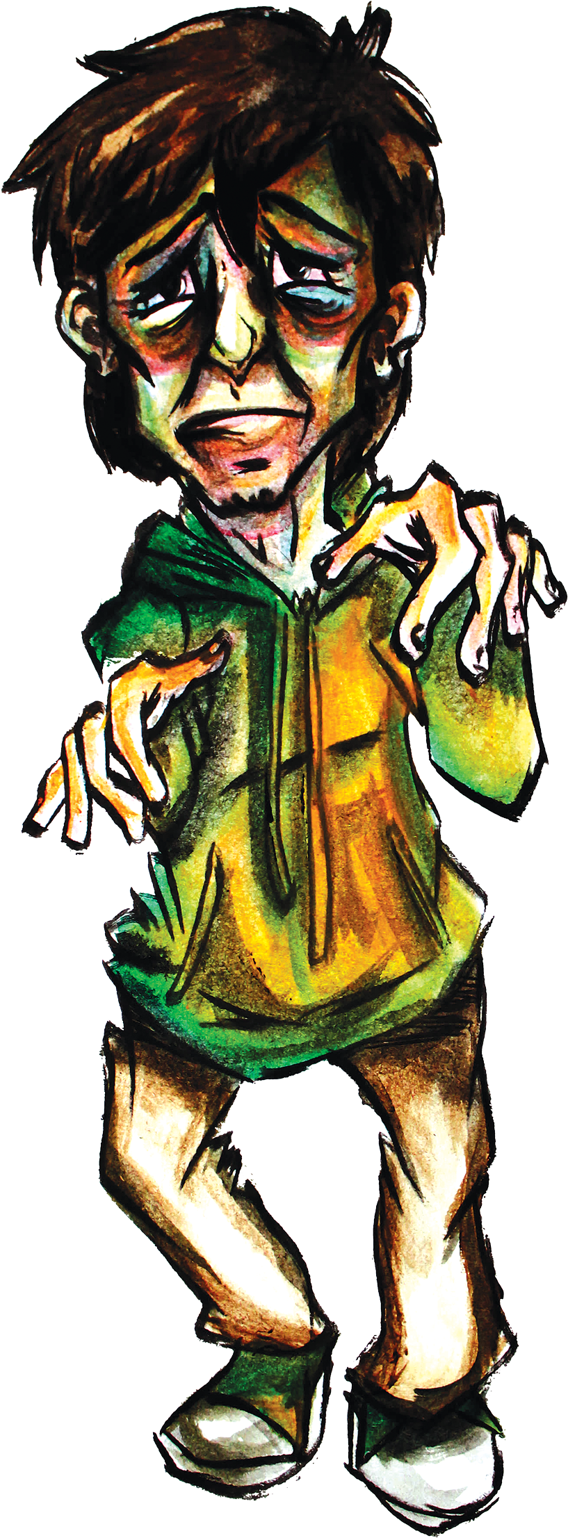 Zombies Come In All Shapes And Sizes - Cartoon (1055x2409)